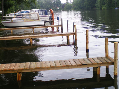 Holzstege Hafen Holzgrndung